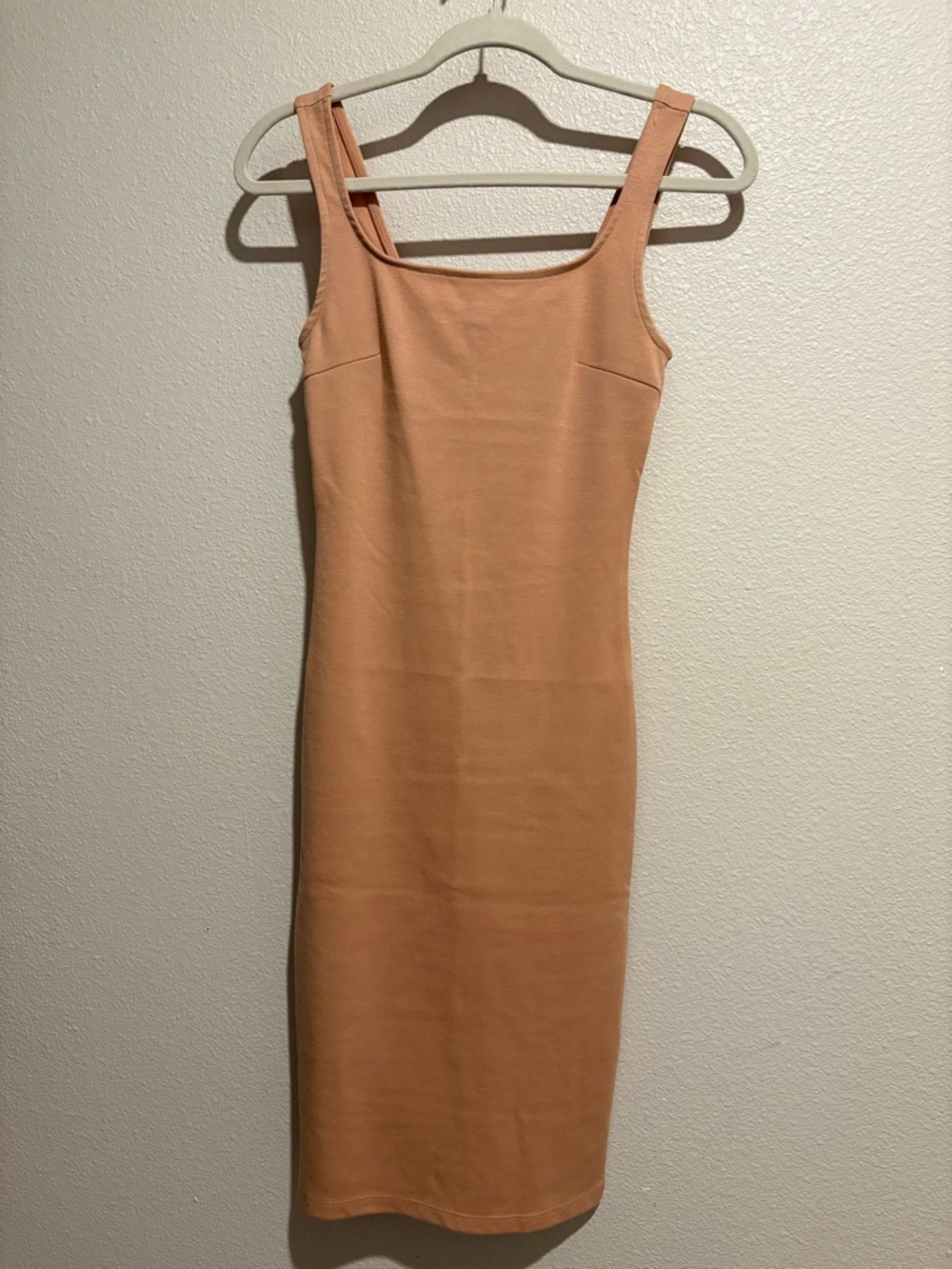 Forever 21 Beige Sleeveless Bodycon Midi Dress